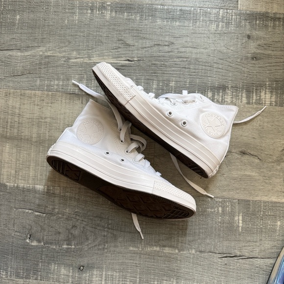 Converse White High-Top Sneakers - Picture 1 of 10